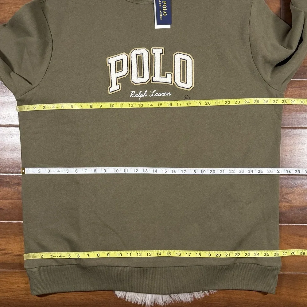 Polo Ralph Lauren Men's Size 2XLT Green Logo Fleece Sweatshirt